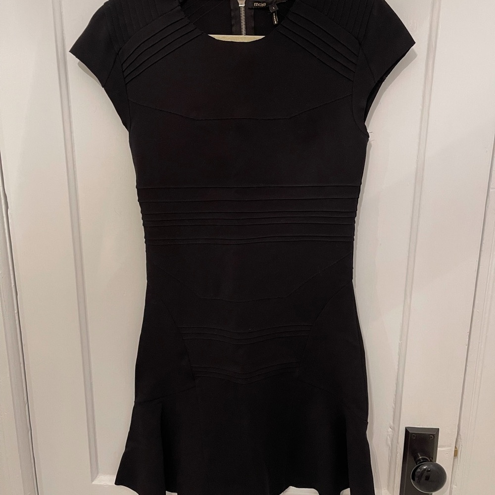 Maje black scuba dress